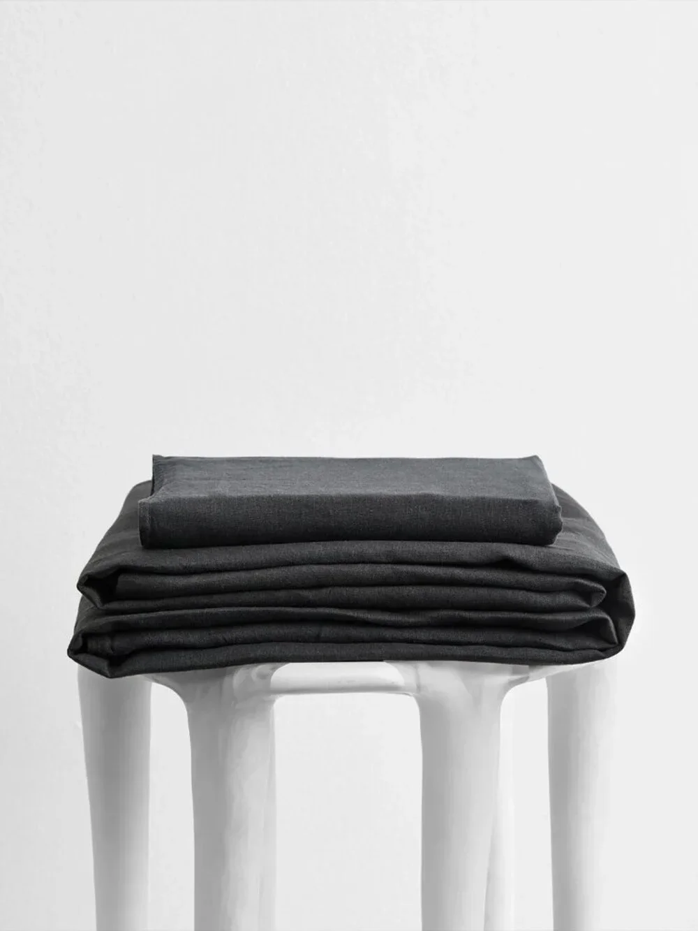 Bed Threads CHARCOAL F/Q 100% Flax Linen 4 PCS Sheet Set
